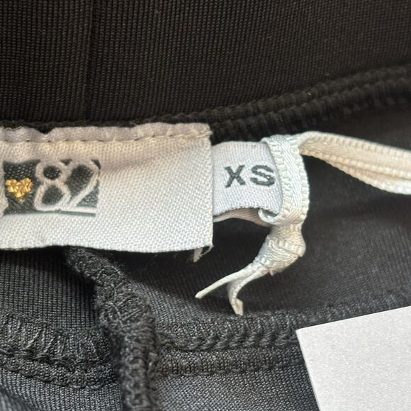 Revolve Three Eighty Two Womens Leggings XS Black Equestrian Velvet Knee New - Picture 3 of 9